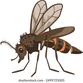 Mosquito vector silhouette logo sign