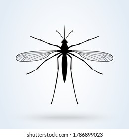 mosquito. ilustración de diseño de iconos simple y moderno.