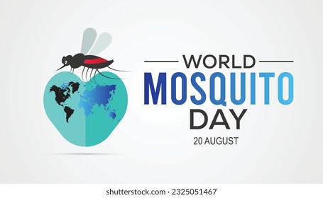 Mosquito Vector, World Mosquito Day. vector illustration. banner, Holiday, poster, card and background design.