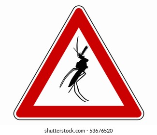 Mosquito warning sign