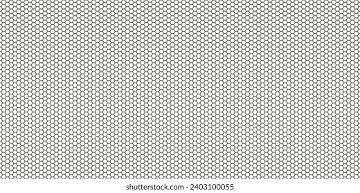 Mosquito window net with a seamless pattern in the form of PVC hexagons or interwoven threads. Protecting doorways from flies and other flying insects. Simple vector background with honeycomb texture.