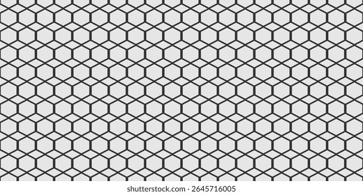Mosquito window net with a seamless pattern in the form of PVC hexagons or interwoven threads. Protecting doorways from flies and other flying insects. Simple vector background with honeycomb texture