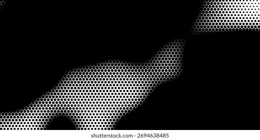 Rede de janela de mosquito com um padrão sem costura na forma de hexágonos de PVC ou fios entrelaçados. Proteger as portas de moscas e outros insetos voadores. Fundo de vetor simples com textura de favo de mel