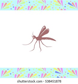 Mosquitoe vector icon on white background. Isolated illustration. Business picture.