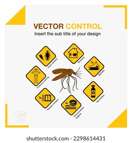 mosquitoes infographic design, How to control disease vectors such as mosquitoes. health design