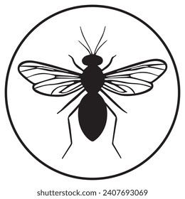 Mosquitoes outlines and symbols. Dark level variety basic exquisite white foundation Mosquitoes animal vector and silhouette icon.