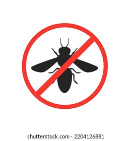 Mosquitoes are prohibited. Vector illustration