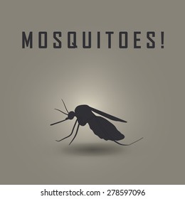 the mosquitoes stop sign - vector image of a mosquito and the risk of malaria