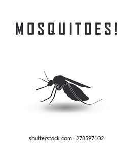the mosquitoes stop sign - vector image of a mosquito and the risk of malaria