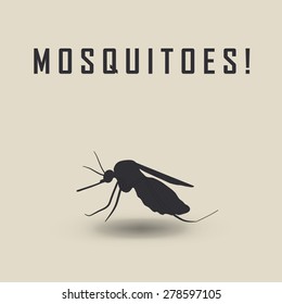 the mosquitoes stop sign - vector image of a mosquito and the risk of malaria