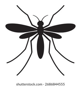 Mosquitos Vector negro limpio ilustración.