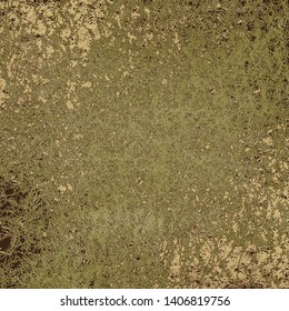 Moss or lichen background. Green and dry grass. Vintage. Abstract. Vector illustration. 