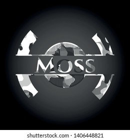 Moss on grey camouflage pattern