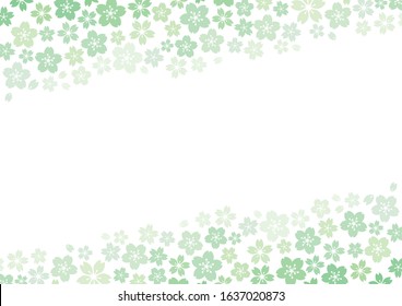 Moss phlox, spring breeze image. Floral pattern background (green)