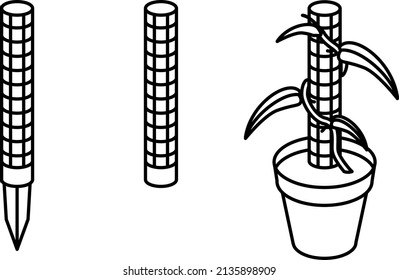 Moss Pole  icon , vector