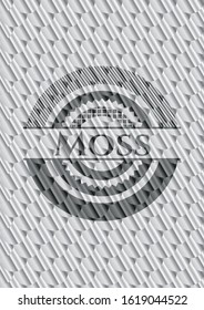 Moss silver badge. Scales pattern. Vector Illustration. Detailed.