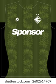 Moss Stripe Green Pattern Sublimation Print For Football Jersey