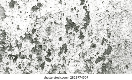 ​Abstract mossy concrete wall texture background, old weathered plaster surface with green mold and rustic grunge pattern