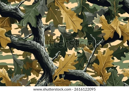 Mossy oak vector camouflage seamless pattern trendy style camouflage repeat print vector illustration hunting texture. Vector hunting camouflage background.