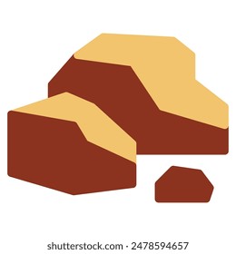 Mossy Rock icon for web, app, infographic etc