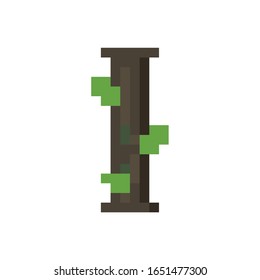 Mossy stone in alphabet pixel version