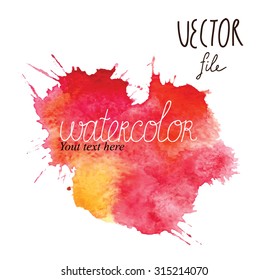 most beautiful watercolor blot vector