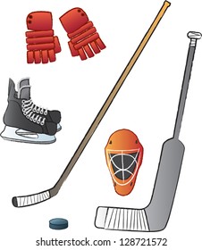 The most commonly used hockey gear.