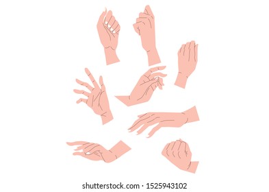 Most commonly used human hand gestures