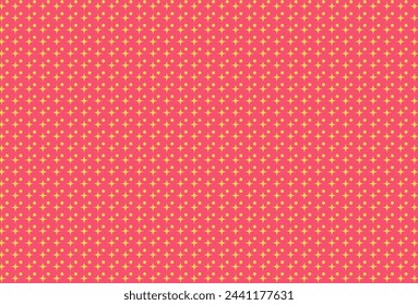 Most contemporary Thai fabric patterns are circular squares in pink and yellow tones and are stacked together in equal-sized patterns Retro pattern fabric for cotton The background is pink to yellow 