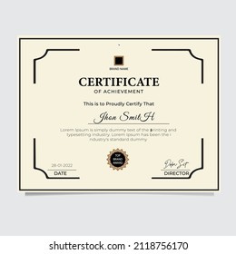most creative award certificate
design template