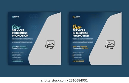 Diseño de plantillas de banner cuadrado moderno más creativo, perfecto para publicaciones de marketing empresarial y de medios sociales, diseño de banners