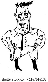 The most dangerous and cold-blooded bad guy in boots named Mr. Without Questions.Can be used in social networks, for articles, publications, cards, print, poster, sticker, on a t-shirt.