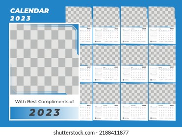 La mayoría de descargas Calendario 2023, calendario 2024 semana inicio domingo de la plantilla de diseño corporativo vector.