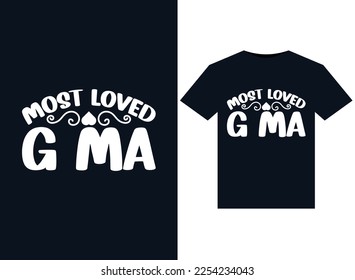 Most Loved G Ma illustrations for print-ready T-Shirts design