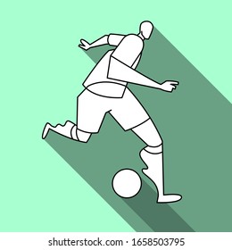 The Most Popula Sports, Football icon design. Vector Modern design on shadow, green background