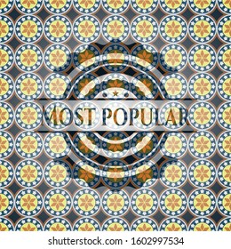 Most Popular arabic emblem. Arabesque decoration.