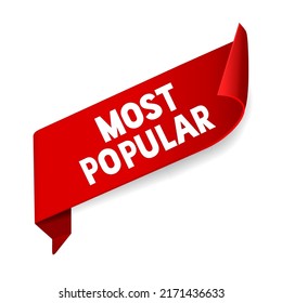 Most popular banner. Modern label icon design popularity concept. Modern style vector illustration.