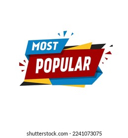 Most popular. Banner template. Vector design.