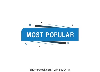 Most popular banner template web element or announcement. vector design flat style.