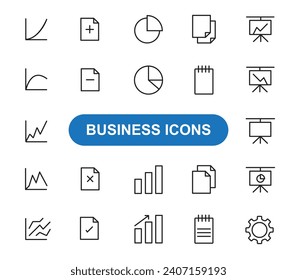 Most popular business icons. Business icon set