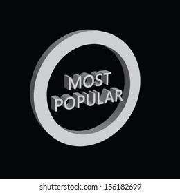 most popular button design. vector illustration.