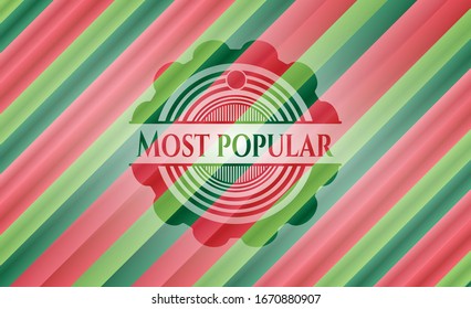 Most Popular christmas style emblem. Vector Illustration. Detailed.