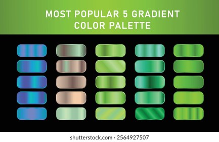 Most popular Five gradient top Beautiful Gradients Color set, Most popular top gradient.