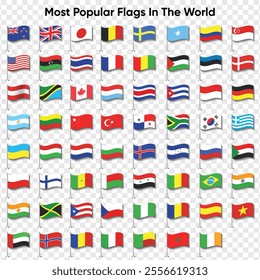 Most popular flags in the world