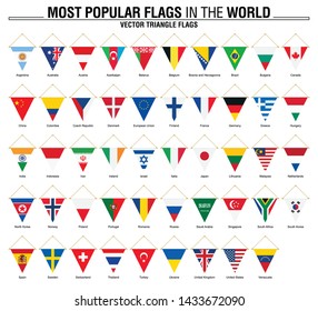 which country flag is triangle