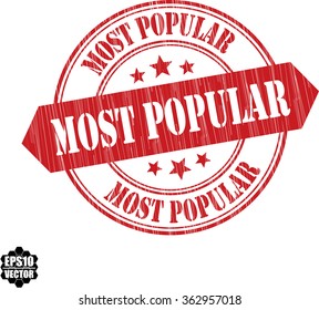Most popular grunge stamp.Vector.