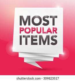 MOST POPULAR ITEMS , poster design element