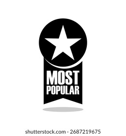 Most Popular Label with shadow