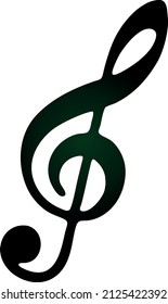 The most popular of the musical symbols is G-clef. Clef icon isolated on transparent background vector.