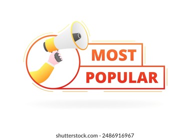 Most popular sign icon. Flat style. Vector icon